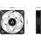ARCTIC P14 PWM PST A-RGB Fan 1-pack Sort Transparent 140 mm